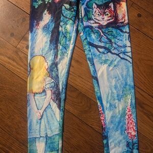 Kids Blue Alice in Wonderland Leggings